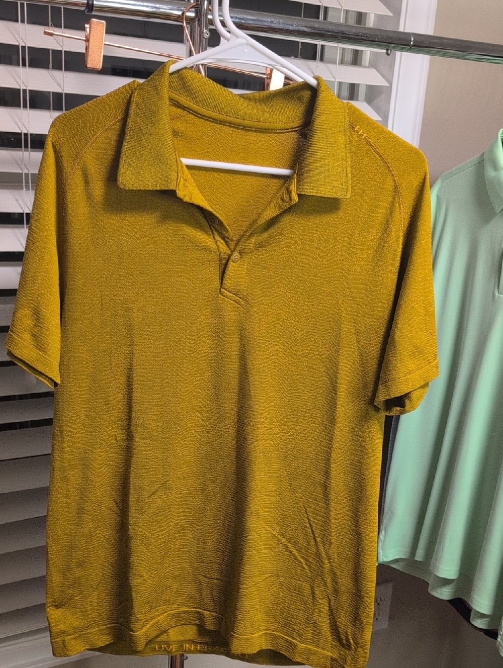 Men's Lululemon Polo Shirt - Mustard Yellow